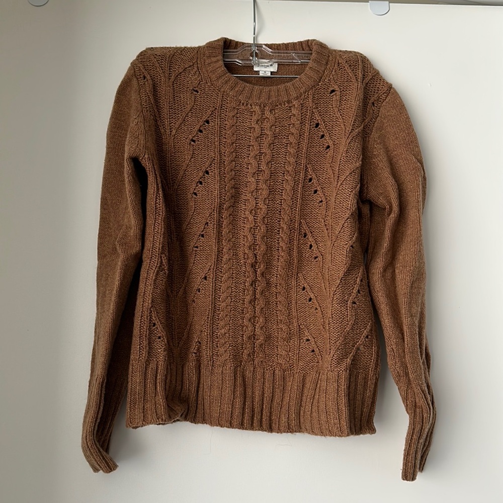J Crew heavy camel sweater in mint condition